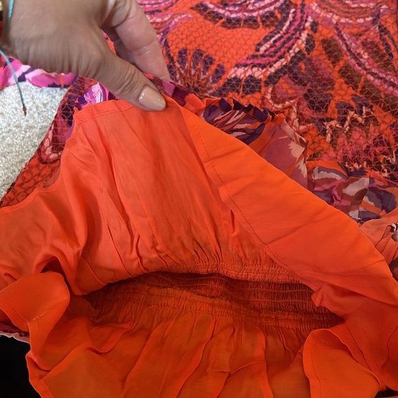 Farm Rio chevron forest orange mini dress NWT $255 - Picture 10 of 15